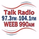 Talk Radio 97.3FM 104.7FM WEEB 990AM - W281BZ logo