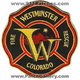 Westminster, CO Fire, EMS logo